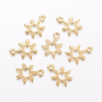 304 Stainless Steel Charms, Flower