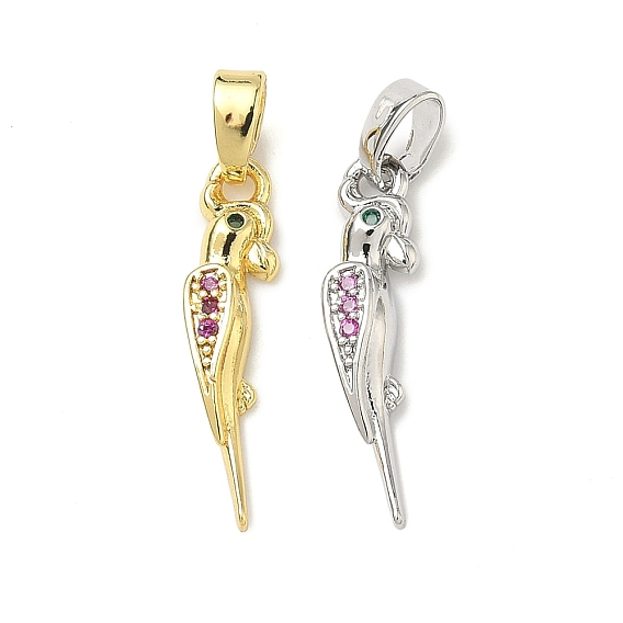 Латунные микро проложить кубического циркония подвески, амулеты птиц