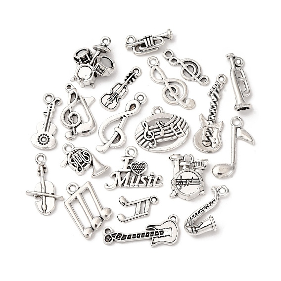 20шт 20 стили тибетский стиль сплав подвески набор, музыкальные инструменты прелести