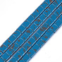 Spray Painted Non-magnetic Synthetic Hematite Multi-Strand Links, For Tile Elastic Bracelets Making, Square