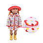 Two-piece Polka Dot Hat & Dress Doll Clothes, Doll Clothes Outfits, Fit for 18 inch American Girl Dolls