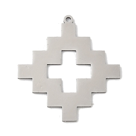 201 подвески из нержавеющей стали, лазерная резка, крест очарование, анти-тускнение