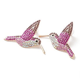 Стильные женские серьги-птицы – минималистичные европейские/американские серьги-пусеты (52696)