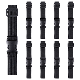9Pcs Nylon Elastic Band, with Buckle, for Luggage Storage