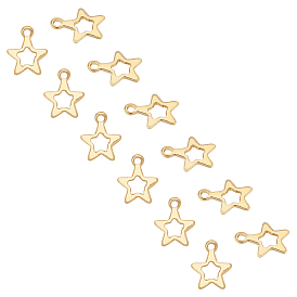 Unicraftale 304 Stainless Steel Charms, Star