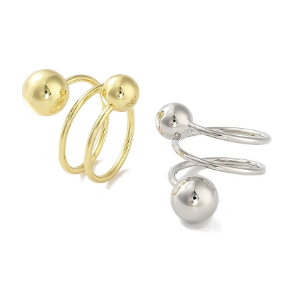Anillos de puño de latón chapado en rack, chapado de larga duración para mujer, sin plomo y el cadmio