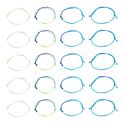 32 Stück 4 Farben Nylonfaden Armbänder herstellen