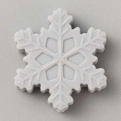 Perles de silicone écologiques de qualité alimentaire en forme de flocon de neige