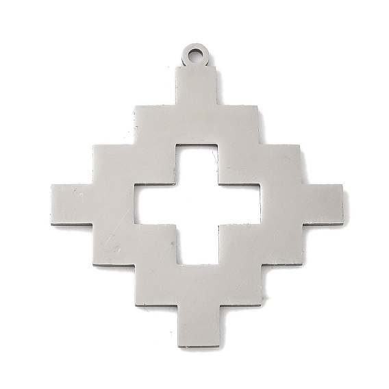 201 подвески из нержавеющей стали, лазерная резка, крест очарование, анти-тускнение