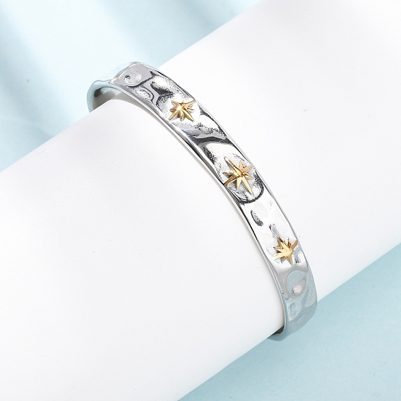 304 женские браслеты-манжеты из нержавеющей стали, звезда