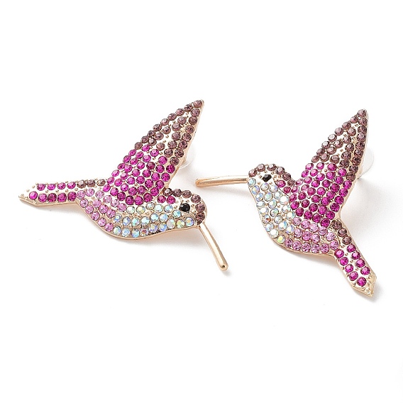 Стильные женские серьги-птицы – минималистичные европейские/американские серьги-пусеты (52696)