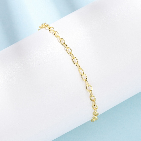 Браслеты-цепочки из латуни для женщин, долговечный, стойки покрытие, без кадмия и без свинца
