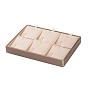 Wooden Necklace Presentation Boxes, Covered with PU Leather and Iron Accessories, Rectangle