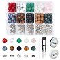 DIY Stretch Bracelets Making Kits, Including Natural Gemstone Round Beads, Alloy Spacer Beads, Iron Beading Needles, Elastic Crystal Thread and Steel Scissors