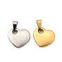 Сердце 304 из нержавеющей стали подвески, ионное покрытие (ip)