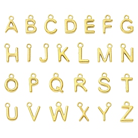26Pcs 304 Stainless Steel Pendants, Letter A~Z