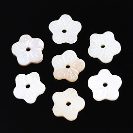 Естественных пресноводных стеклянные бусы, цветок