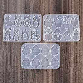 DIY Silicone Pendant Molds, Resin Casting Molds, For UV Resin, Epoxy Resin Jewelry Pendant Making, White