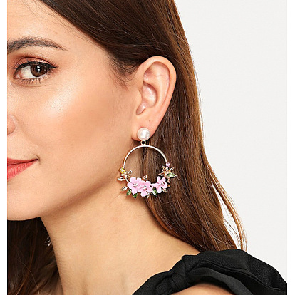 Sweet Flower Earrings - Soft Clay Pearl Studs, Trendy Ear Accessories.