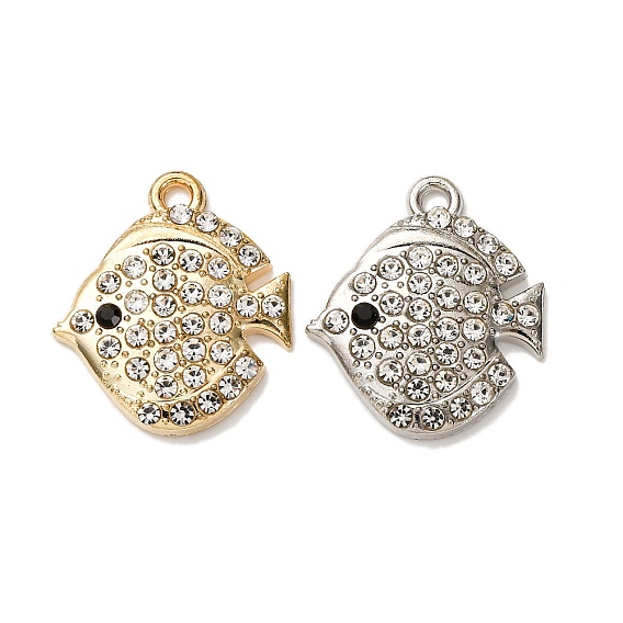 Сплава с стразами подвески, рыба