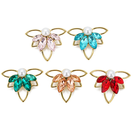 Нержавеющая сталь с подвеской из циркония, с имитацией жемчуга, очарование кленового листа, золотые