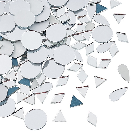 Стеклянная мозаика зеркальная плитка, для украшения дома или поделок, разнообразные