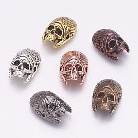 Tibetan Style Alloy Beads, Skull
