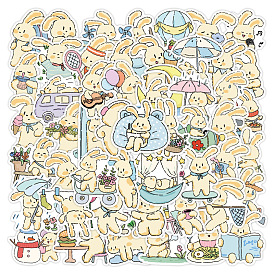 Кролик 50шт ПВХ самоклеящиеся наклейки, водонепроницаемые наклейки, для чемодана, скейтборде, холодильник, шлем, оболочка мобильного телефона