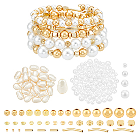 Наборы для находки бисера своими руками, включая акриловые бусины, имитирующие жемчуг, Латунные бусины