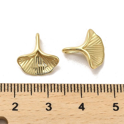304 Stainless Steel Charms, Ginkgo Leaf Charms