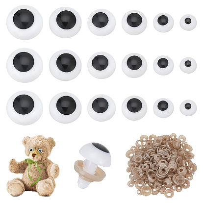 6 стили пластиковых кукольных глаз, мягкая игрушка глаз, для поделок куклы игрушки кукольные плюшевые животные изготовление, круглые