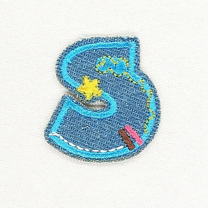 Letter A~Z Computerized Embroidery Denim Cloth Iron on/Sew on Patches, Costume Accessories, Appliques