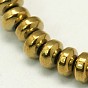 Non-Magnetic Synthetic Hematite Beads Strands, Grade A, Flat Round/Disc, 3x2mm, Hole: 0.5mm, about 206pcs/strand, 16 inch