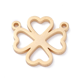 Вакуумное покрытие pvd 304 подвески из нержавеющей стали, полый четырехлистный клевер