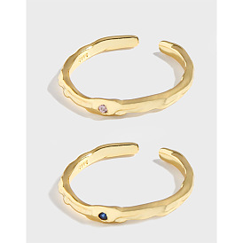 925 кольца манжеты из серебра микропаве фианит