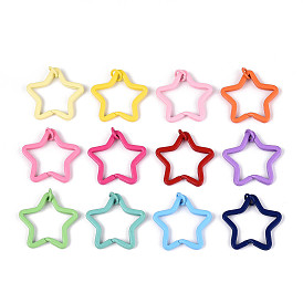 Застежки-карабины для брелоков из окрашенного железа, с целью перехода в кольце, звезда