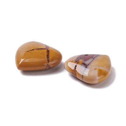 Natural Mookaite Heart Love Stone, Pocket Palm Stone for Reiki Balancing