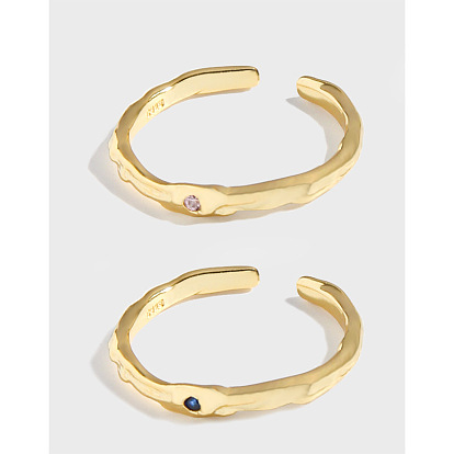 925 кольца манжеты из серебра микропаве фианит