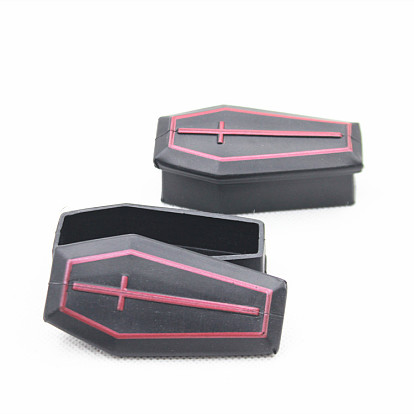 Хэллоуин пластиковая витрина, миниатюрные украшения для гроба с крестом