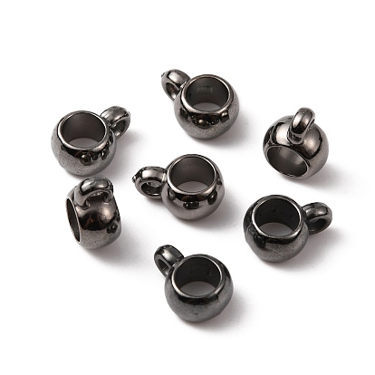 CCB Plastic Tube Bails, Rondelle Loop Bail Beads