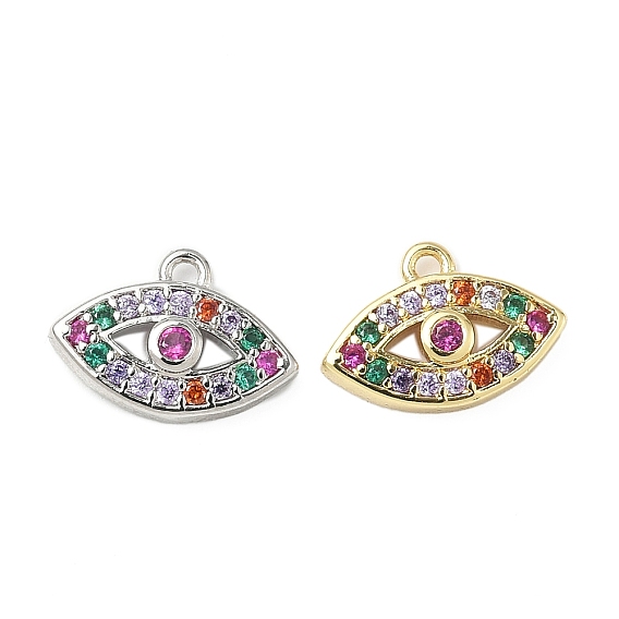 Латунные микро проложить кубического циркония прелести, злые глаза, стойки покрытие, долговечный, без кадмия и без свинца