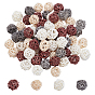 80Pcs 4 Colors Decorative Wicker Rattan Balls, Vase Fillers, for DIY Craft, Home Decoration