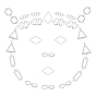 Alloy Links Connectors, with Linking Rings, Mixed Shapes