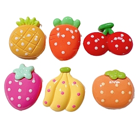 Resin Cabochones, Imitation Fruit, Mixed Shapes