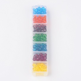 Faceted Round Glass Beads