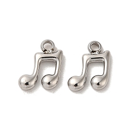 304 Stainless Steel Charms, Musical Note Charm