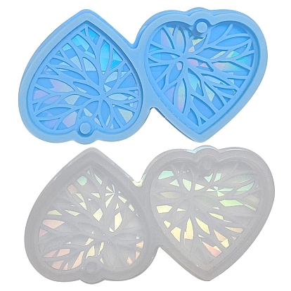 Heart DIY Silicone Pendant Molds, Decoration Making, Resin Casting Molds, For UV Resin, Epoxy Resin Jewelry Making
