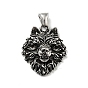 304 Edelstahl Anhänger, Wolf