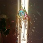 Iron Hollow Big Pendant Decorations, K9 Crystal Glass Hanging Sun Catchers, with Brass Findings, for Garden, Wedding, Lighting Ornament, Heart/Eye Shape