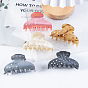 Acrylic Claw Hair Clips for Women, Moon Large Claw Clip for Thick Hair, with Rhinestone & Plastic Imitation Pearl